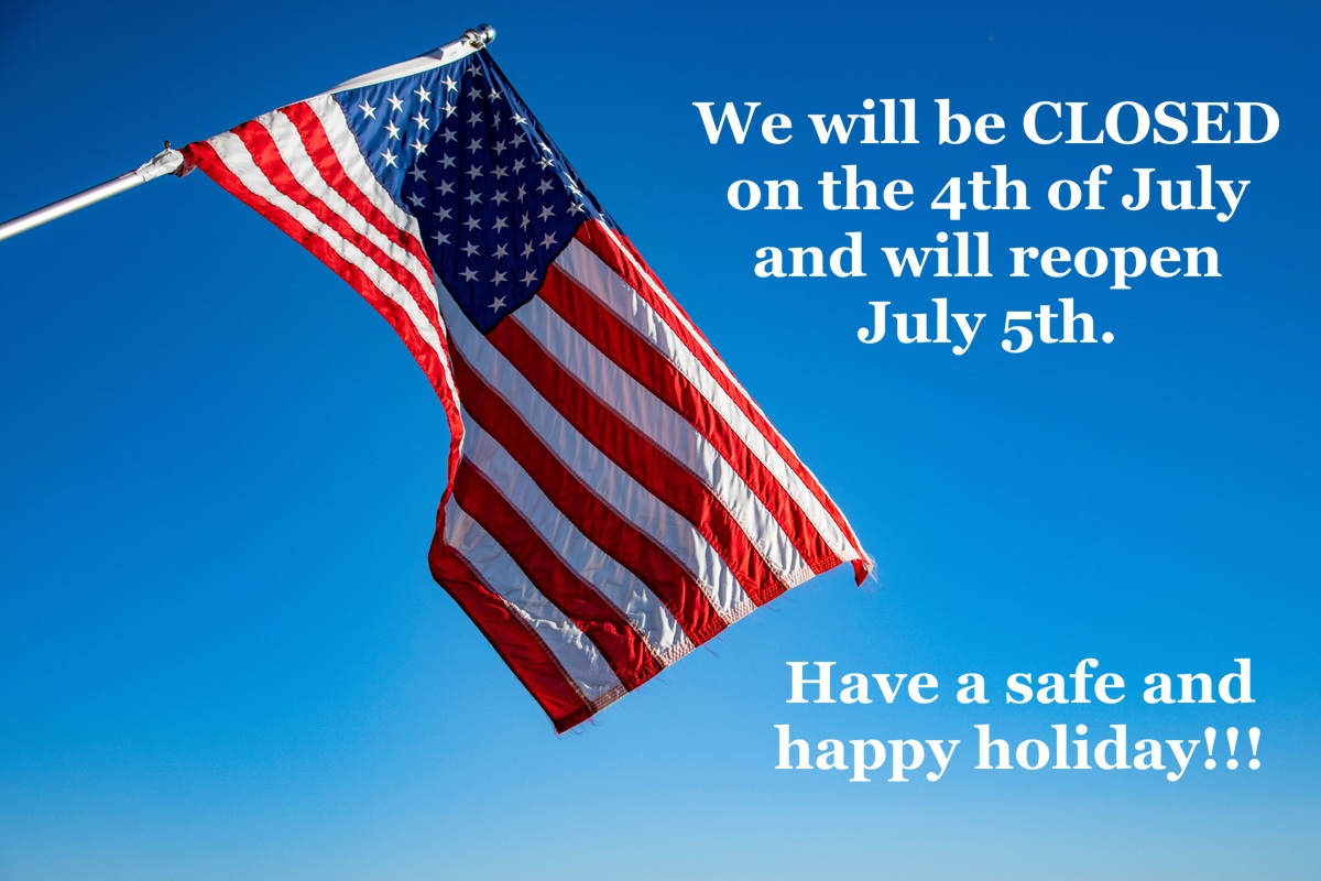 Bangkok Garden will be closed on July 4th and will reopen on July 5th. Have a safe and happy holiday!